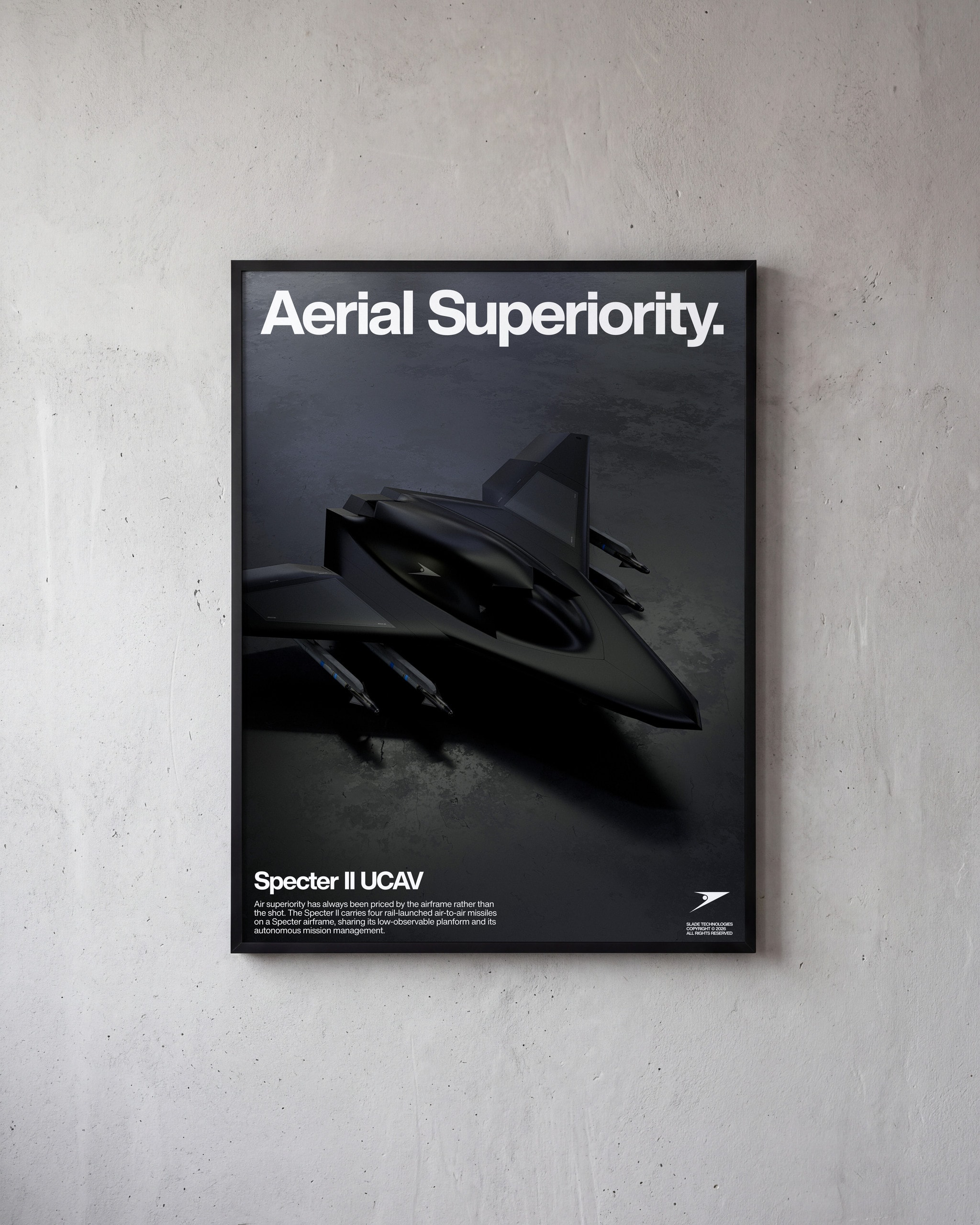 Aerial Superiority Print, framed
